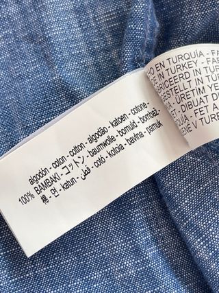 Camisa Zara holgada azul jaspeado