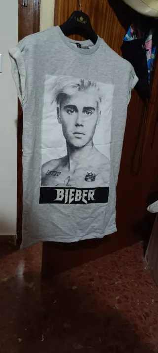 Vestido Justin Bieber Oficial Gris Talla Única