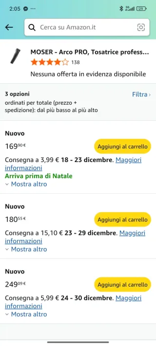 MOSER Arco PRO Tosatrice Professionale per Animali