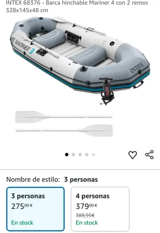 Barca hinchable Mariner 3 con 2 remos