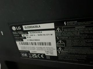 TV LG OLED 65” 4K Smart TV. OLED65A26LA