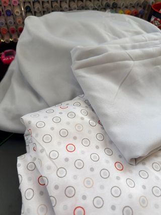 Conjunto Lençol Cama Solteiro Cinza/Branco