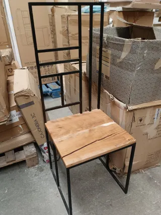 Silla Minimalista Metal y Madera minimal stvidio