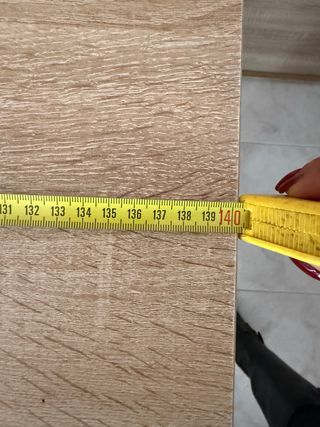 Mesa de comedor extensible madera y blanco