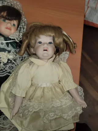 Set 4 Bambole Ceramica Vintage