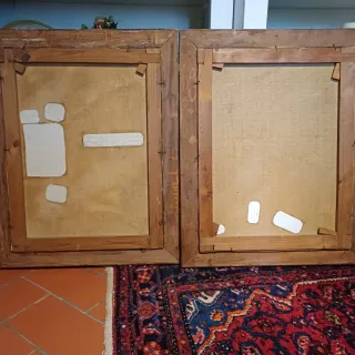 Dipinto antico vaso di fiori