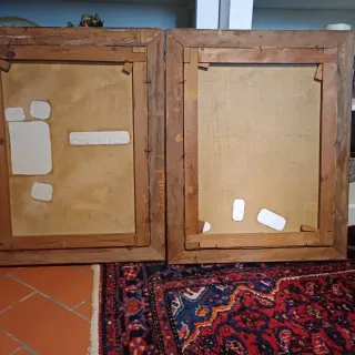 Dipinto antico vaso di fiori