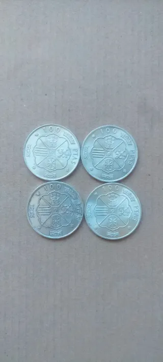 4 Monedas Plata Franco Caudillo España 1966