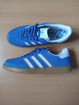 Zapatillas Adidas Hand II Azul y Blanco