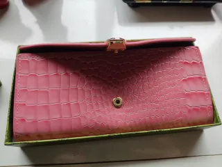 Billetera Molly y Ceo Rosa Cocodrilo