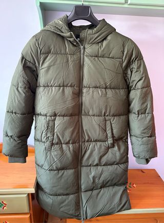 Abrigo plumas midi mujer