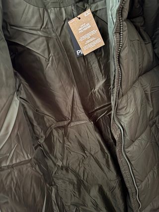 Abrigo plumas midi mujer