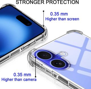 Custodia per iPhone 16 con corda blu 6.1"