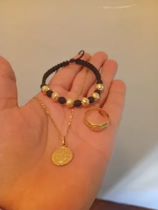 Manillas Artesanales , y colgantes Oro 18k Certifi