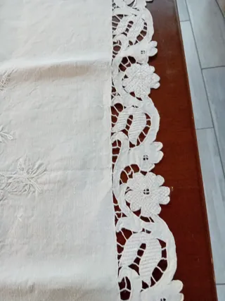 Asciugamano Lino Ricamato Buongiorno