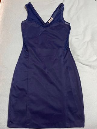 Vestido ajustado azul mujer talla S