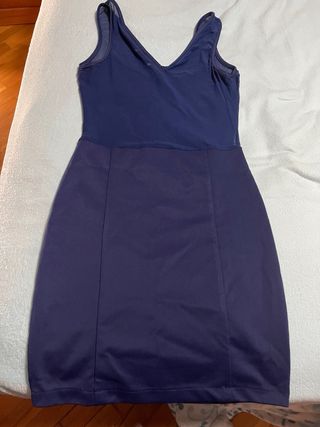 Vestido ajustado azul mujer talla S