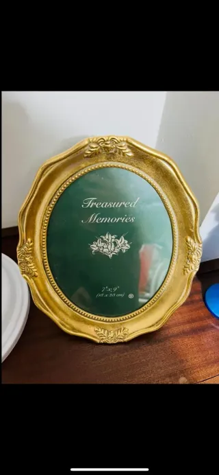 Cornice dorata ovale Treasured Memories