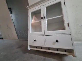 Armario Alacena Blanco con Puertas de Cristal