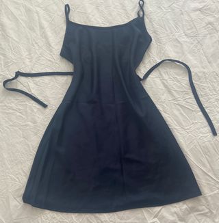 Vestido lencero azul marino