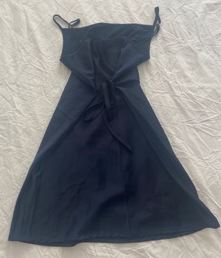 Vestido lencero azul marino