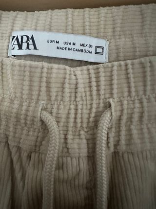 Pantalón pana Zara beige