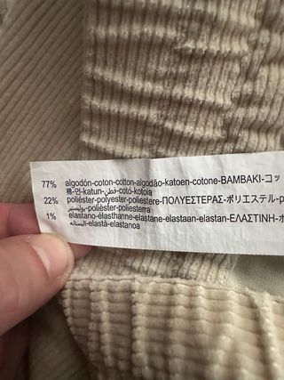 Pantalón pana Zara beige