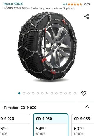 Cadenas para la nieve
