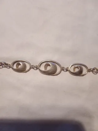 Bracciale in argento con maglie ovali
