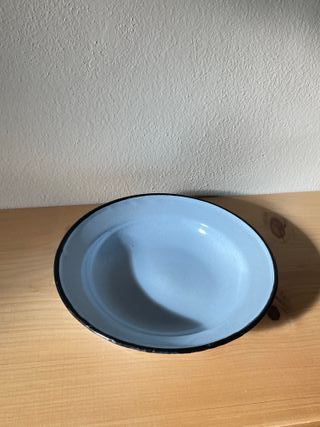 Ciotola metallo smaltato Bianca