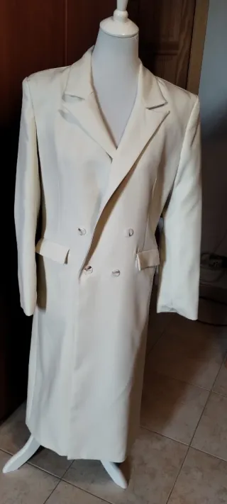 Blazer lungo donna bianco