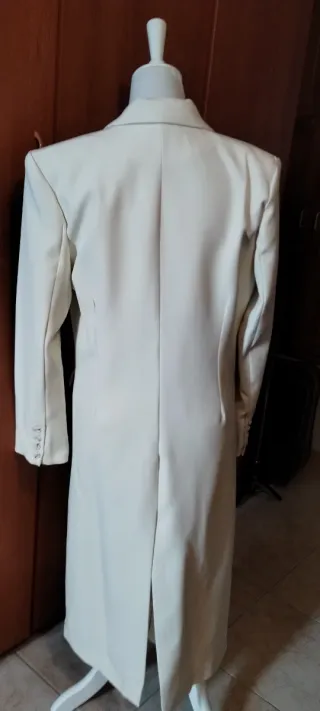 Blazer lungo donna bianco