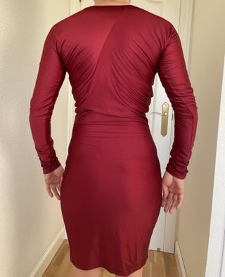 Vestido secondskin drapeado strech John Galliano