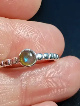 Anillo Plata Ley labradorita