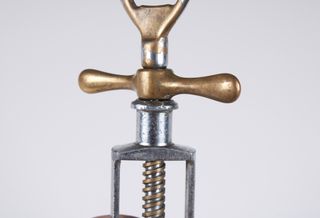 Antico cavatappi da collezione anni '30 in ottone