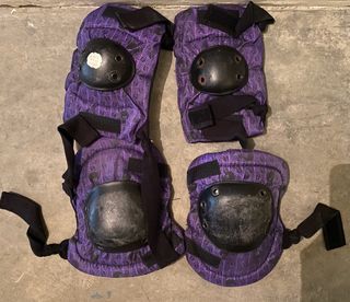Set Protecciones Skate Rodilleras Coderas Morado