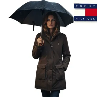 Plumas Tommy Hilfiger S capucha marrón