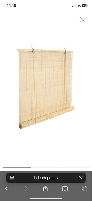 Estor enrollable bambú 120x180 2 UNIDADES