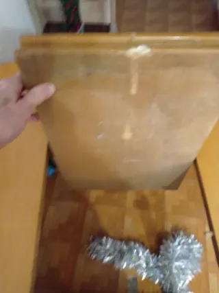 Mesa redonda extensible madera barniz claro