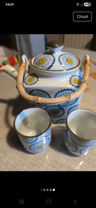 Teiera Giapponese con 2 Tazzine