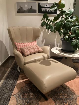 Butacas piel Steiner Paris + Reposapiés