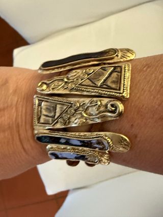 Braccialetto vintage oro e marrone