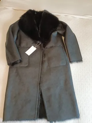 Abrigo reversible ante y pelo