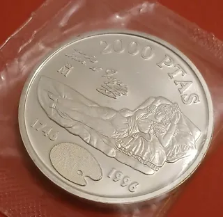 5 monedas conmemorativas plata 1996 y 2022-2024