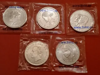 5 monedas conmemorativas plata 1996 y 2022-2024