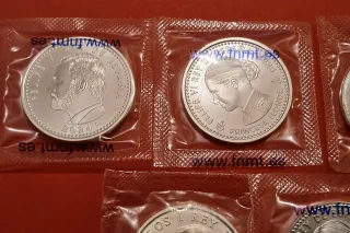 5 monedas conmemorativas plata 1996 y 2022-2024