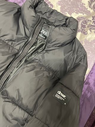 Abrigo acolchado negro Zara Hombre