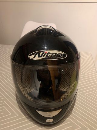 Casco Moto Nitro Talla XS Negro