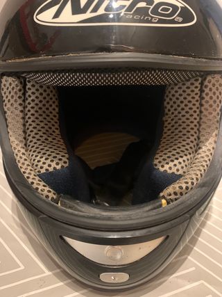 Casco Moto Nitro Talla XS Negro