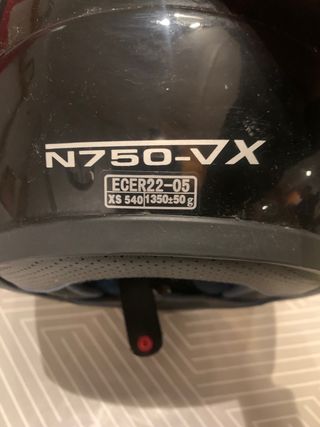 Casco Moto Nitro Talla XS Negro